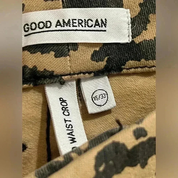 Good American | Good Waist Crop Tiger Print Jeans 15/33 NEW - Picture 12 of 15